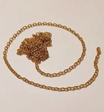 2mm Gold-filled Textured Cable Chain, 32 inches