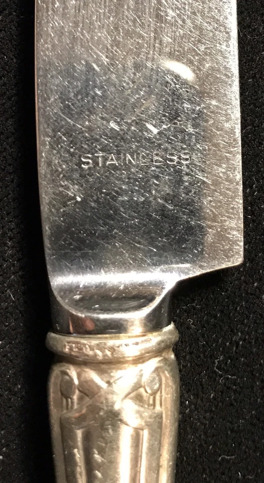 Cubiertos de plata de ley - Cuchillo de cena Lunt Monticello nuevo francés Foto 3 de 4