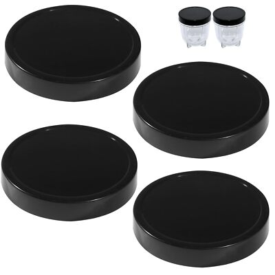 4 Pieces Lids for Magic Bullet Parts Ma-gic Bu-lle-t Parts Black Plastic Lids...