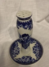 Hatpin Holder Blue & White Cherub Porcelain Ring Dish Hat Pin