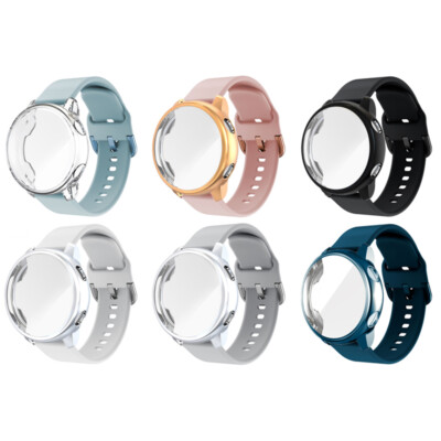 For Samsung Galaxy Watch Active 2 40/44mm Silicone Watch Band Cover Sport Strap