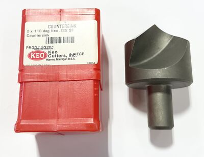 KEO 2'' X 110° HSS Countersink Single Flute 3/4'' Shank USA Made