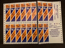 Vintage 1984-1985 Boise State Basketball Unused Season Tickets Sheet