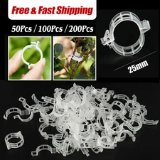 50/100/200X 25mm Garden plant Support Clip Tomato and Veggie Trellis twine