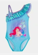 NEW DISNEY STORE GIRLS THE LITTEL MERMAID ARIEL ONE PIECE SWIMSUIT SIZE 2, 3  4