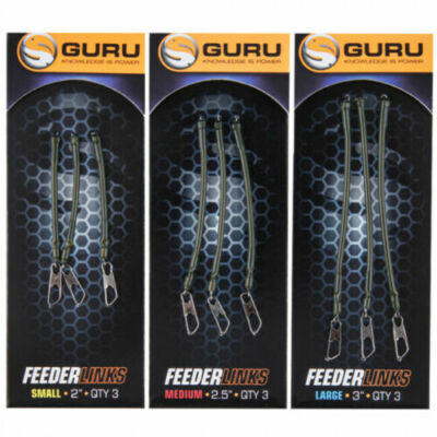 Guru Feeder Links Small 2'', Medium 2.5'' and Large 3'' Feeder Fishing Korda Guru