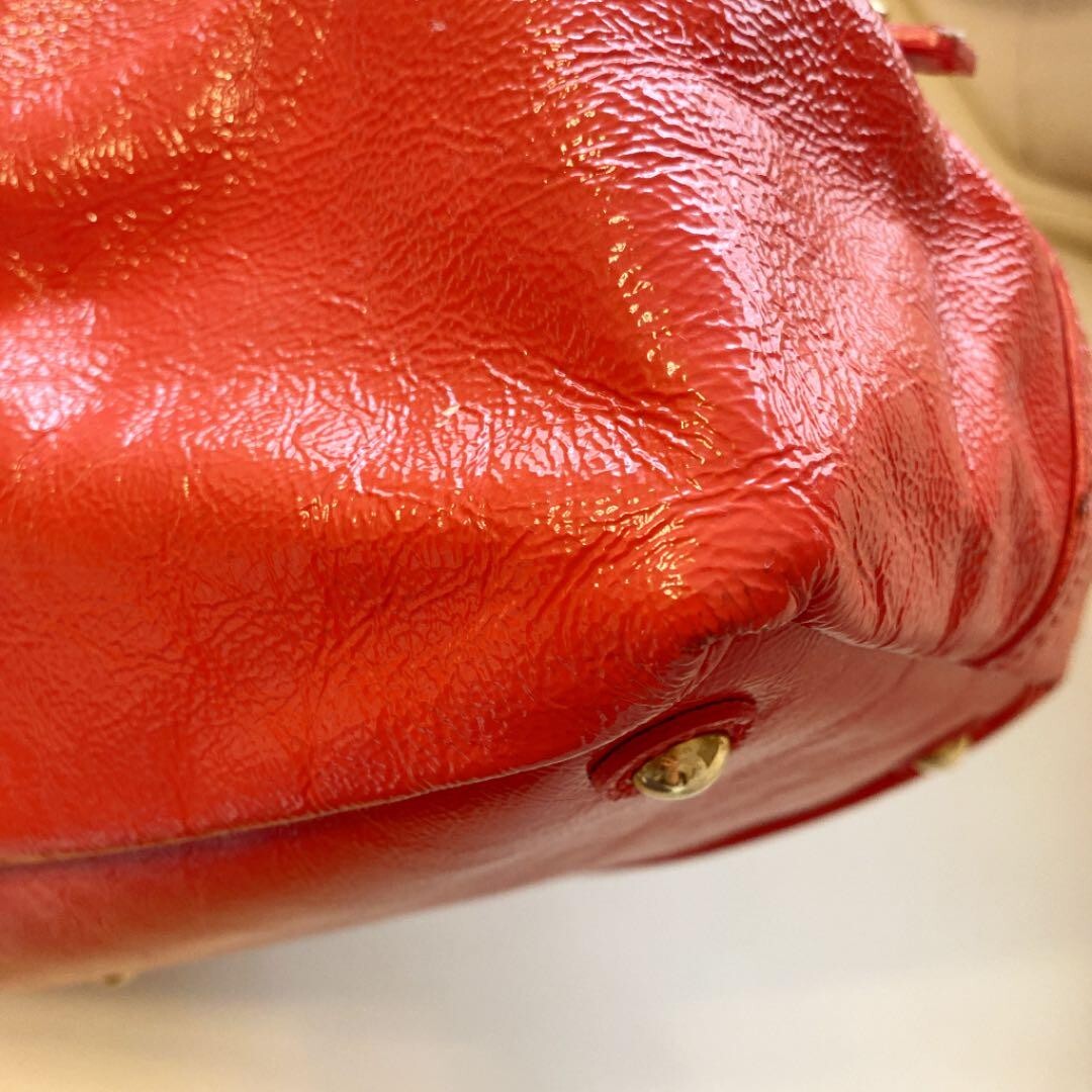 Borsa Yves Saint Laurent Boston pelle smalto rosa salmone usata