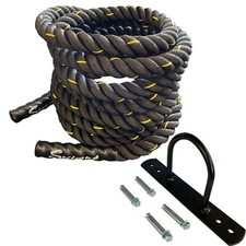 12 metre x 38mm BATTLE ROPE + WALL ANCHOR training fitness gym bootcamp exercise