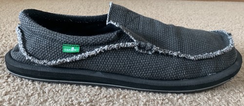 SANUK MENS Size 13 Charcoal Gray SIDEWALK SURFER SHOES LOAFERS | eBay