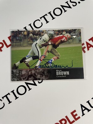 WILLIE BROWN 1997 UPPER DECK LEGENDS AUTOGRAPH AUTO! OAKLAND RAIDERS!