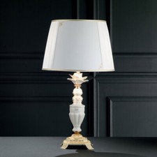Image of Table Lamp in Brass Ivory and Gold Classic Light CIC-410