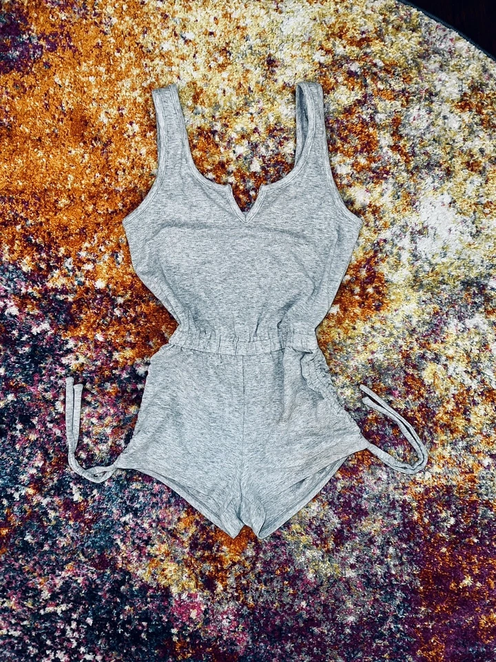 Mameluco Hacci gris jaspeado sin mangas talla Xs NIA Foto 2 de 4