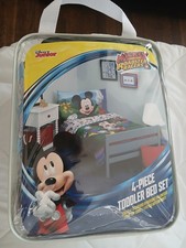 Disney Mickey mouse roadster racers NoJo 4 piece toddler Bedding set new