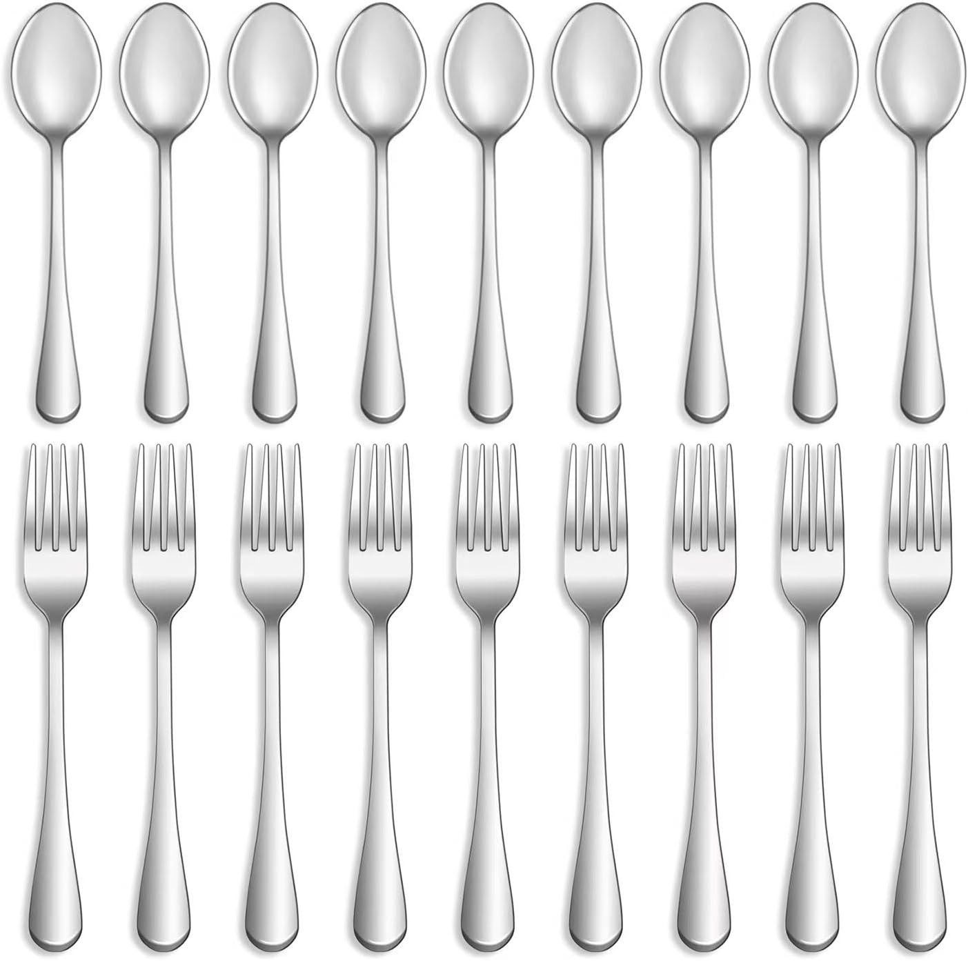 8/16/24 Pcs Silverware Set Stainless Steel Forks and Spoons for Home and Kitchen