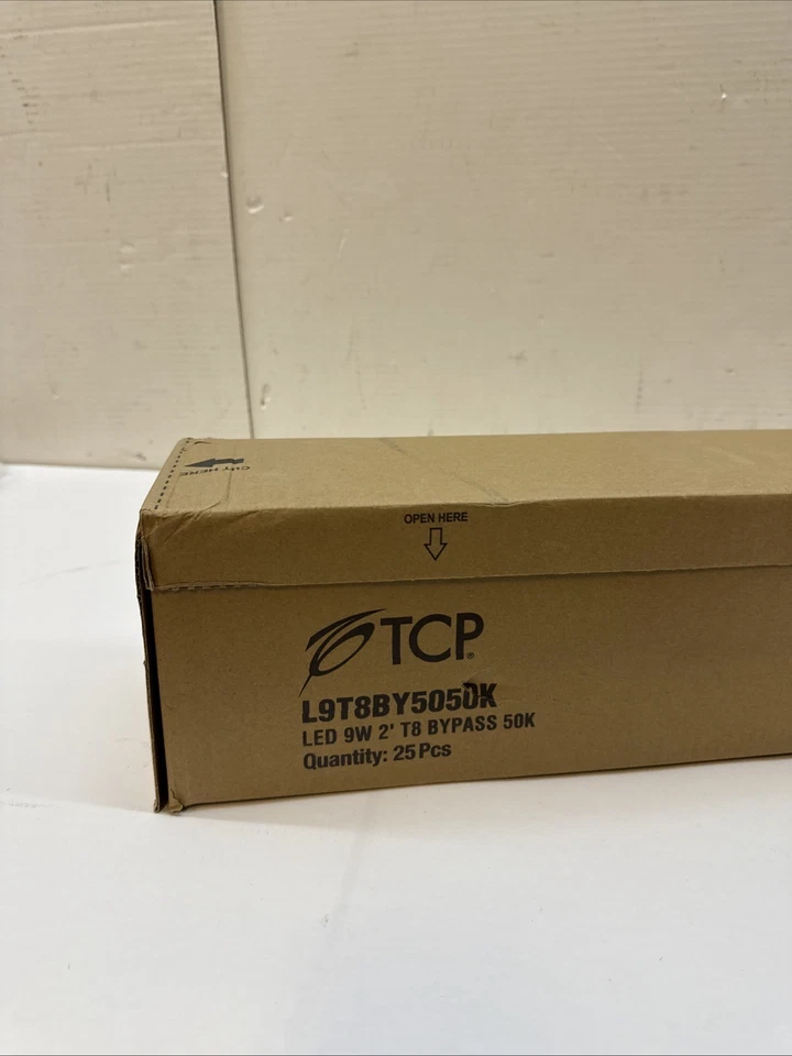 TCP L9T8BY5050K LED 9W 2' T8 Bypass 50K 25PCS  - Image 2 of 2