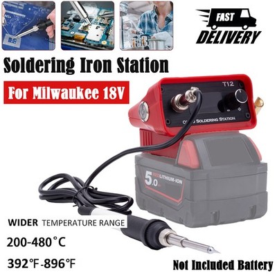 Cordless Soldering Iron Station For Milwaukee 18V Li-ion Battery Rework DIY Tool