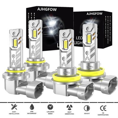 For Honda Odyssey 2010-2021 Combo LED Headlight Bulbs 6500K Kit High Low Beam 4x