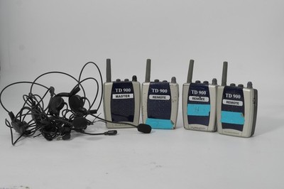 Eartec TD900 Full Duplex Wireless Communication Systems Lot 4/Headphones/Wired