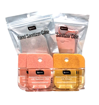 B Pure Hand Sanitizer Spray set of 6 Peach Fizz & Sunset Breeze 2 Cases