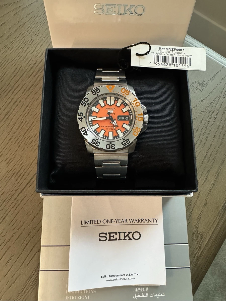 Seiko 5 Stainless Steel Band Wristwatches with 23 Jewels for sale