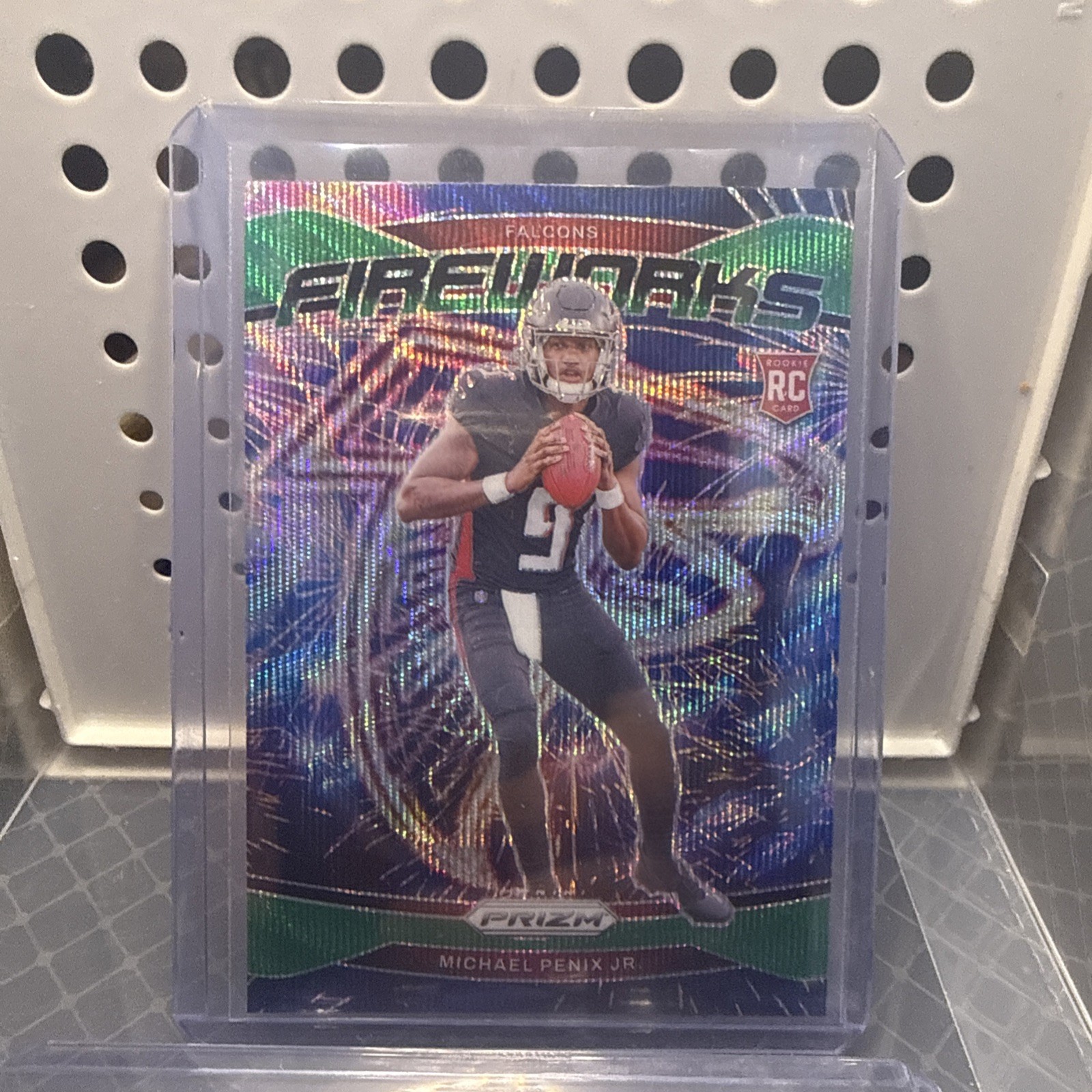 2024 Panini Prizm - Fireworks Michael Penix Jr. #16 Green Wave Prizm (RC)