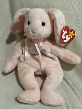 NWT 1996 Ty Beanie Baby "Hoppity" the Pink Bunny, Excellent Condition With Tag