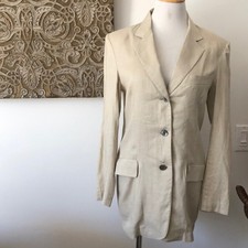 DKNY light linen single breasted blazer jacket