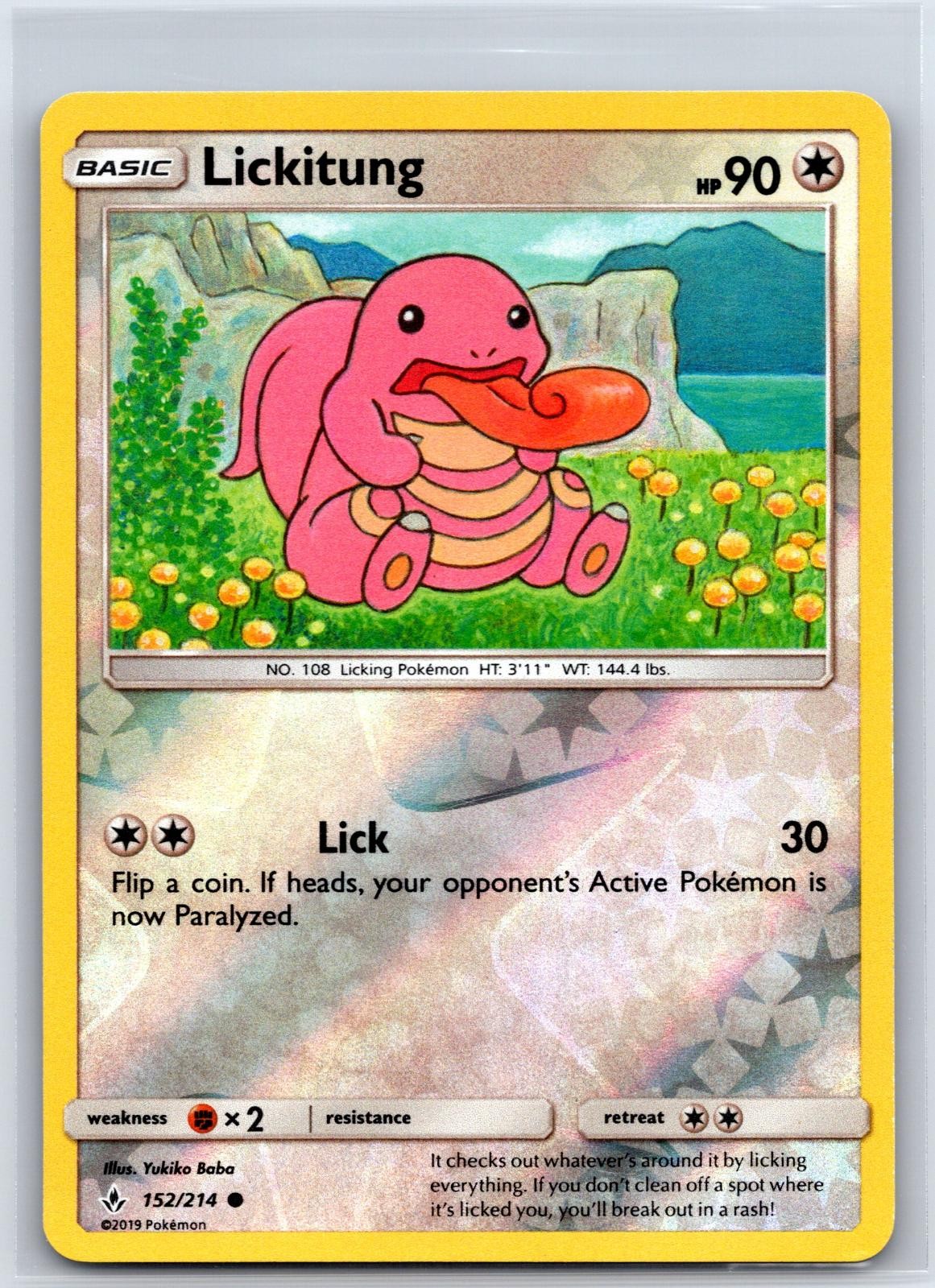 Lickitung 152/214 Common Unbroken Bonds Pokemon Reverse Holo NM/M 527b-27