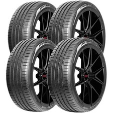 Qty 4 22535r18 Lexani Freccia Gt-s 87y Xl Black Wall Tires