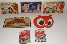 Vintage Lot of 7 Sewing Needle Books Happy Home, West Germany Owl, Stanley Home