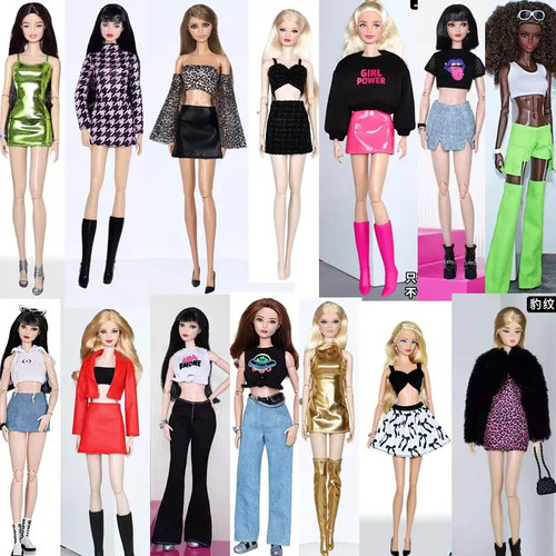 Fashion 11.5" Doll Clothes Set Outfits Clothing Dress 1/6 Shirt Top Skirt Pants