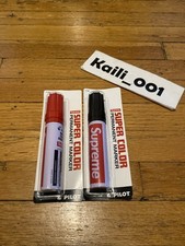 Supreme Pilot Super Color Permanent Marker Set of 2 RED BLACK FW18 B