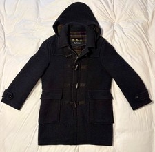 Mens Barbour duffle coat, 40, charcoal, zip & toggle fastening, good condition.