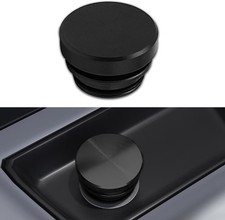 Waterproof Dustproof Aluminum Cigarette Lighter Plug Cover Cap U Color Black