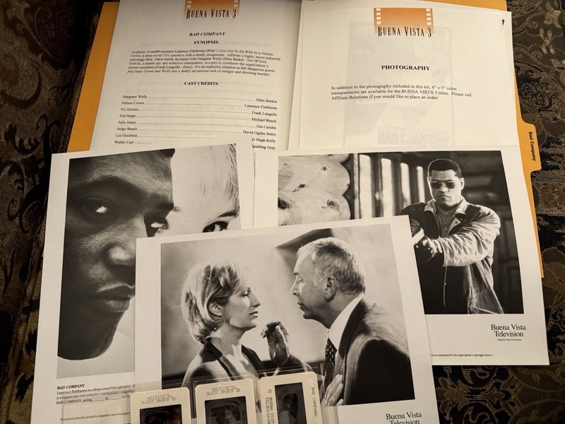 Bad Company Press kit Ellen Barkin Laurence Fishburne Film Slides And Stills