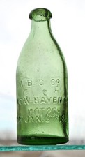 Boston Soda Water Bottle: F. & B. / Boston A.B.G. Co. / New Haven / Pat. Jan.