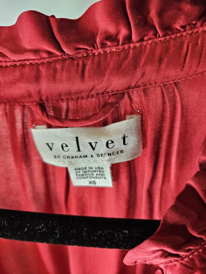 Mini Vestido VELVET By Graham & Spencer Rojo Viscosa Marsh Xs $248  Foto 2 de 4