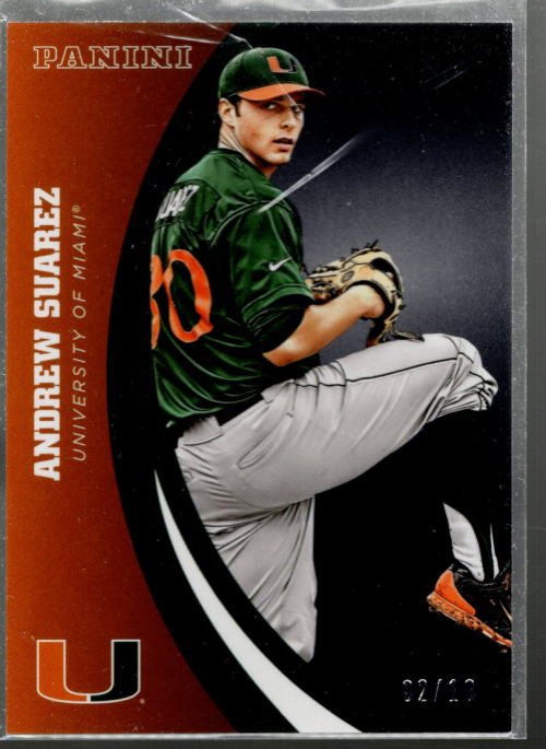 A3862- 2015 Panini Miami Black #69 Andrew Suarez /10 *SAMPLE PIC