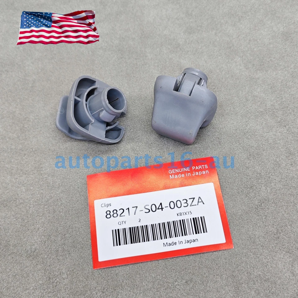 OEM 2PCS Grey 74437 Sun Visor Clip Replacement Light Fits Honda 88217-S04-003ZA Foto 4 de 4