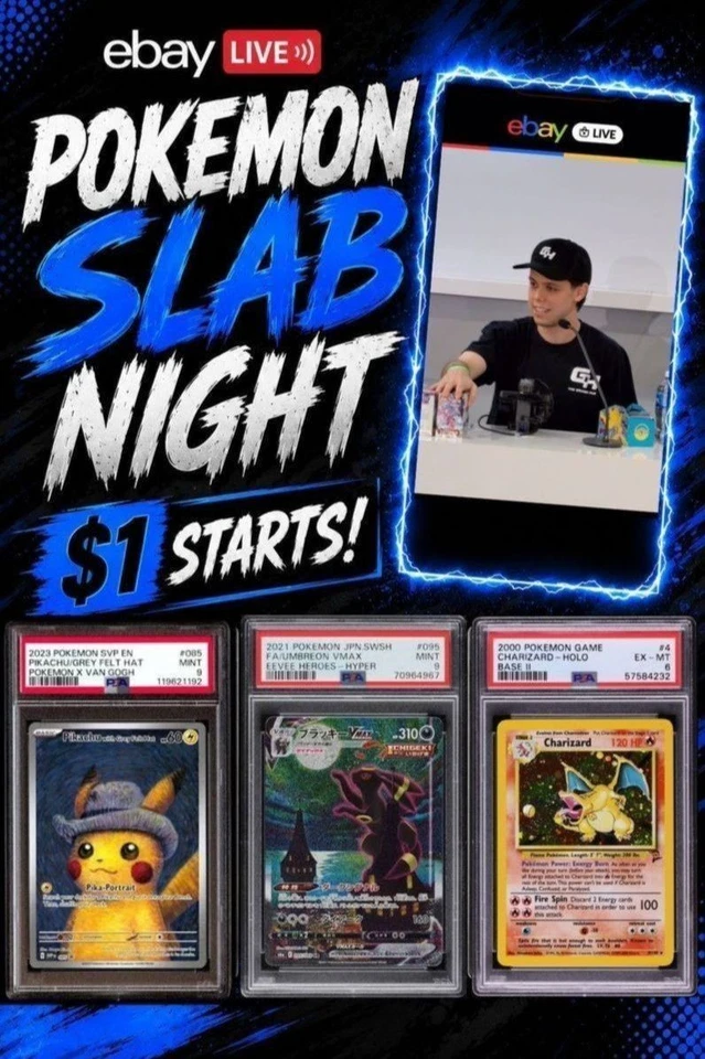 🔥POKEMON SLAB NIGHT🔥 OVER $10,000+ IN VALUE $1 STARTS