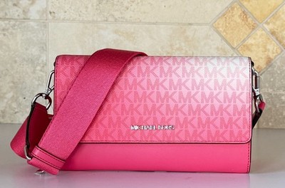 Michael Kors Jet Set Item LG Zip Around Wallet Crossbody Bag MK