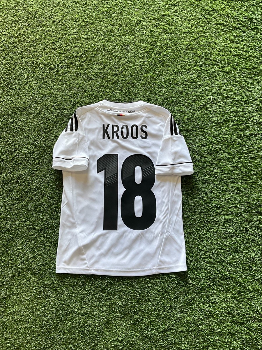 adidas Germany Youth Home Jersey 12/13 Legend Kroos #18 - White | eBay