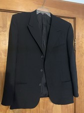 Gianni Versace Couture Vintage Black Blazer Wool Medusa Lined Italy 42R