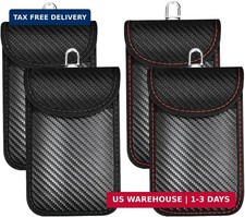 Faraday Pouch for Car Keys, 4-Pack RFID Signal Blocking Key Fob Protector, Anti-