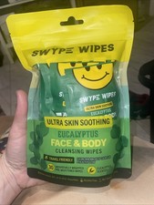 Eucalyptus Body Face Wipes 30ct Refreshing Travel Cleansing Towelettes