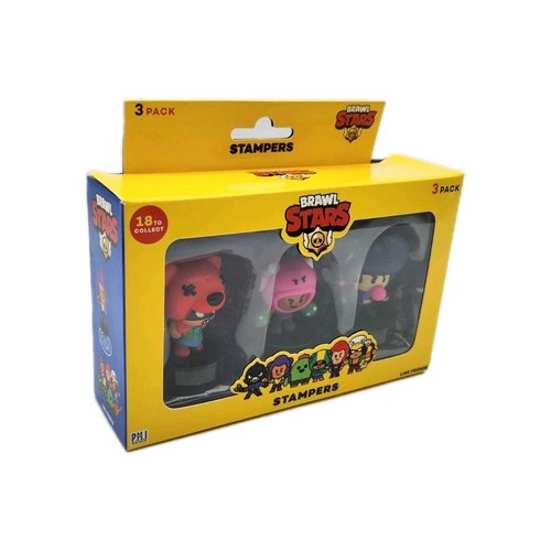 Pack De 3 Sellos De Brawl Stars | Stampers Aleatorios De La Serie S1 Para Coleccionar, Multicolor, A Partir De 8 Años
