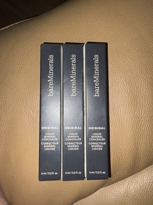 bareMinerals Original Liquid Mineral Concealer 0.2 fl oz NIB - DARK 5W lot of 3 