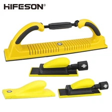 Hand Sanding Block Pad Sandpaper Disc Holder Hook Loop Woodworking Polishing Too