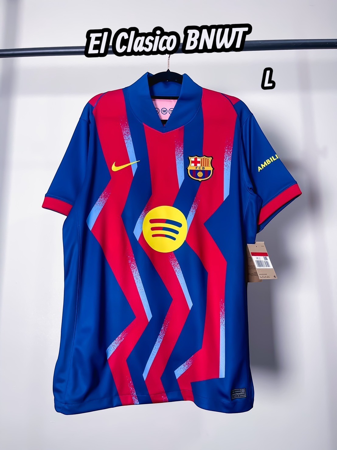 FC Barcelona 2025-2026 El Clásico BNWT Todo Original Auténtico Talla L