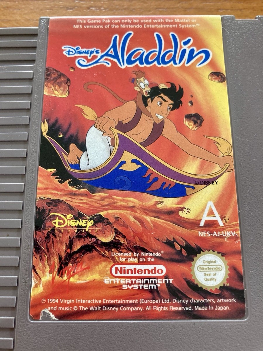 NES ~ DISNEY'S ALADDIN Nintendo Game 3 Screw NES-AJ-UKV Game Cart